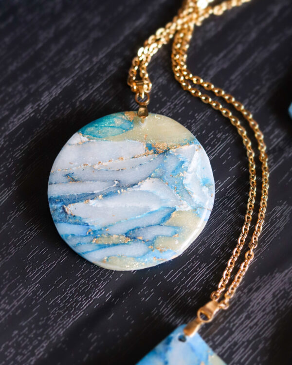 Le Cyanographe - Collier doré - rond – Image 2