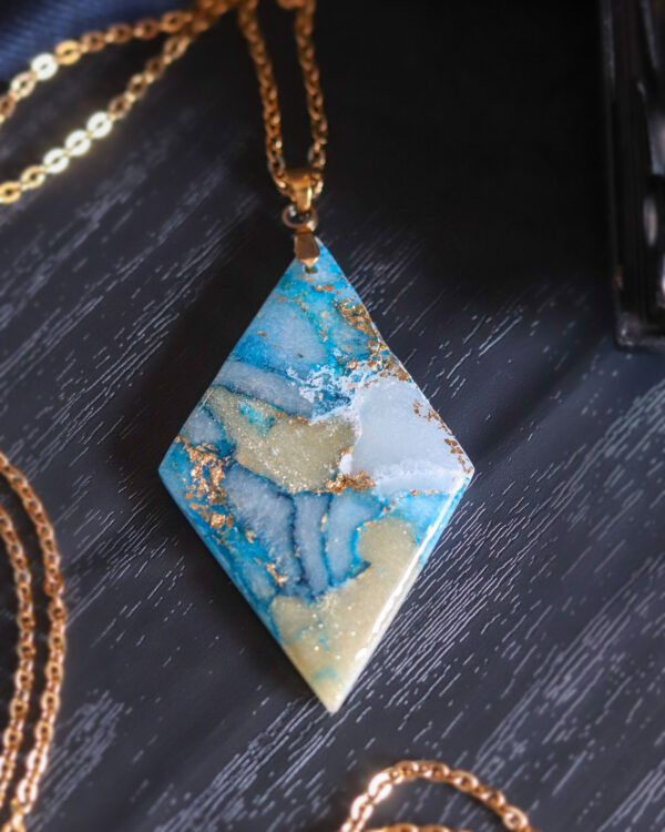 Le Cyanographe - Collier doré - losange – Image 3