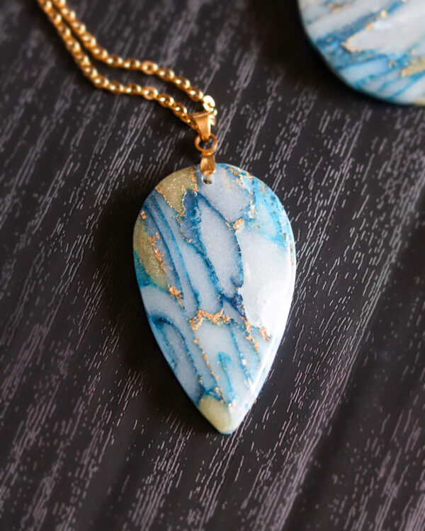 Le Cyanographe - Collier doré - goutte – Image 2
