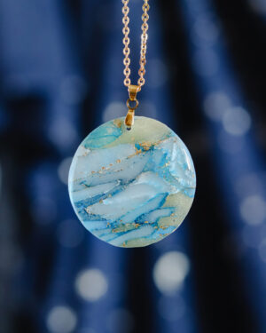Le Cyanographe - Collier doré - rond