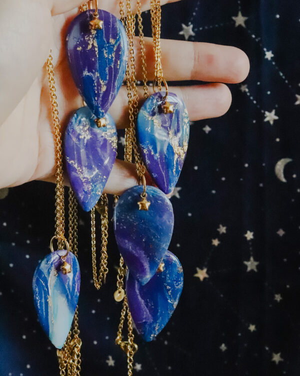 Le Cyanographe - Collier doré - goutte – Image 2