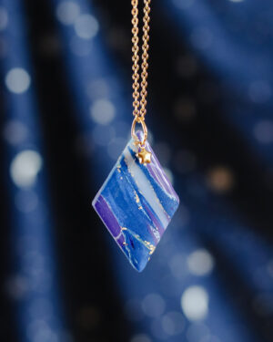 Le Cyanographe - Collier doré - losange