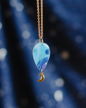 Le Cyanographe - Collier doré - goutte