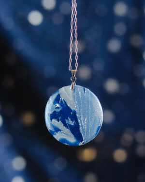 Le Cyanographe - Collier argenté - rond