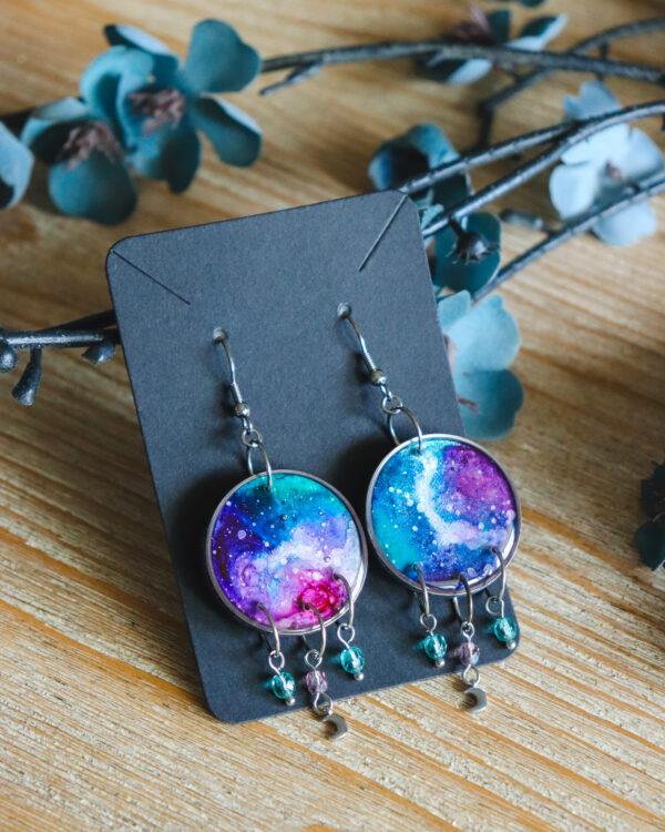 Nébuleuse - Boucles d'oreilles - Argenté – Image 2
