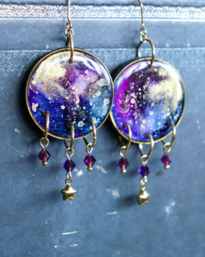 Nébuleuse - Boucles d'oreilles - Doré