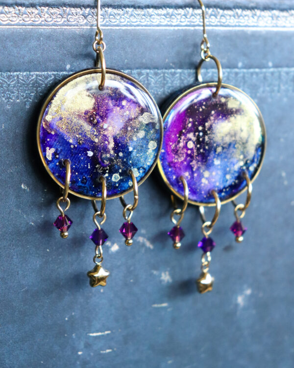 Nébuleuse - Boucles d'oreilles - Doré