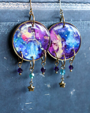 Nébuleuse - Boucles d'oreilles - Doré