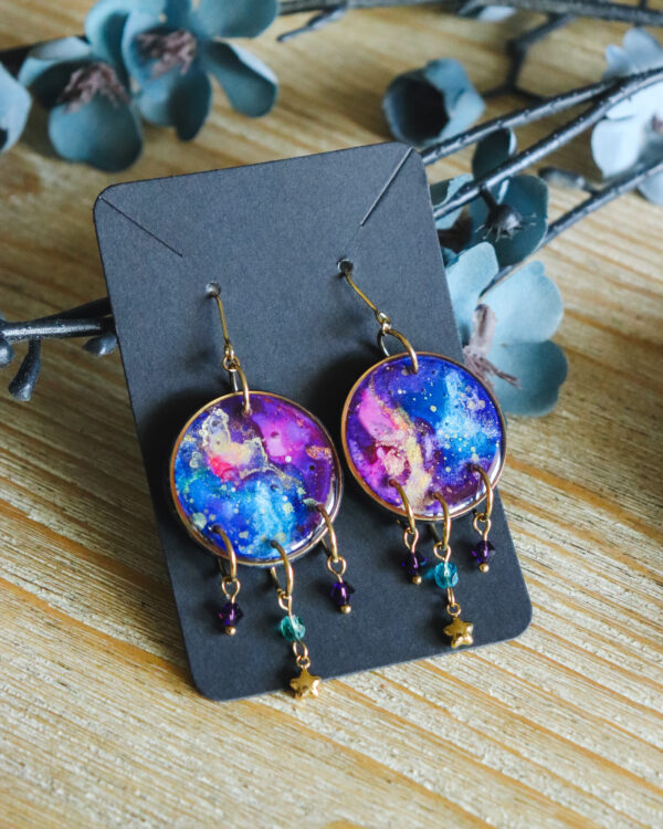 Nébuleuse - Boucles d'oreilles - Doré – Image 2