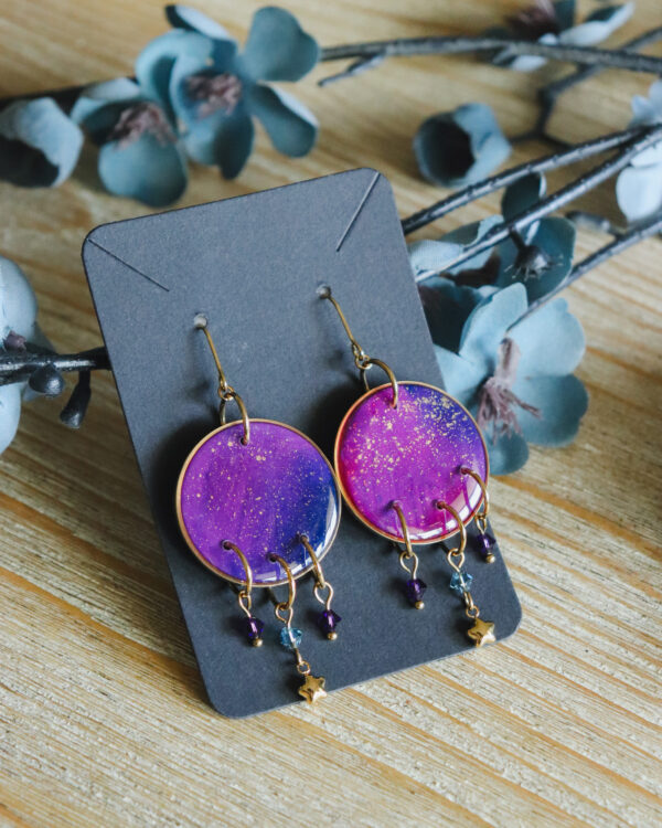 Nébuleuse - Boucles d'oreilles - Doré – Image 2