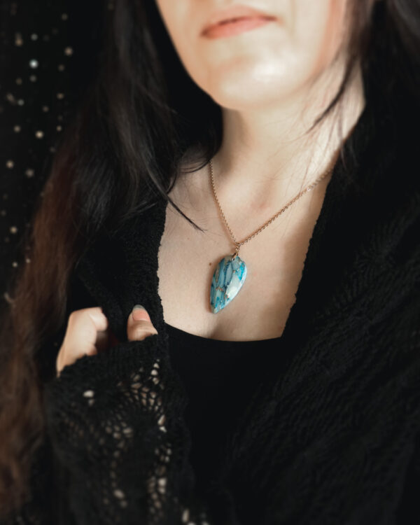 Le Cyanographe - Collier doré - goutte – Image 3