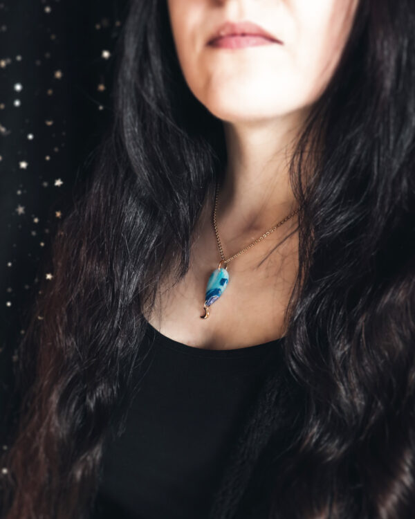 Le Cyanographe - Collier doré - goutte – Image 3