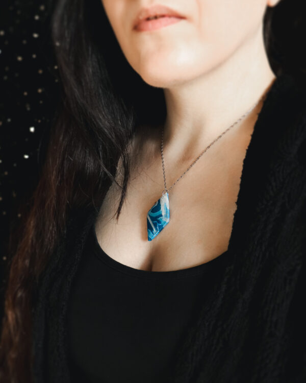 Le Cyanographe - Collier argenté - losange – Image 2