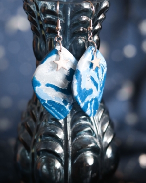 Boucles d'oreilles "Bleu Glace"
