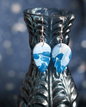 Boucles d'oreilles "Bleu Glace"