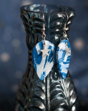 Boucles d'oreilles "Bleu Glace"