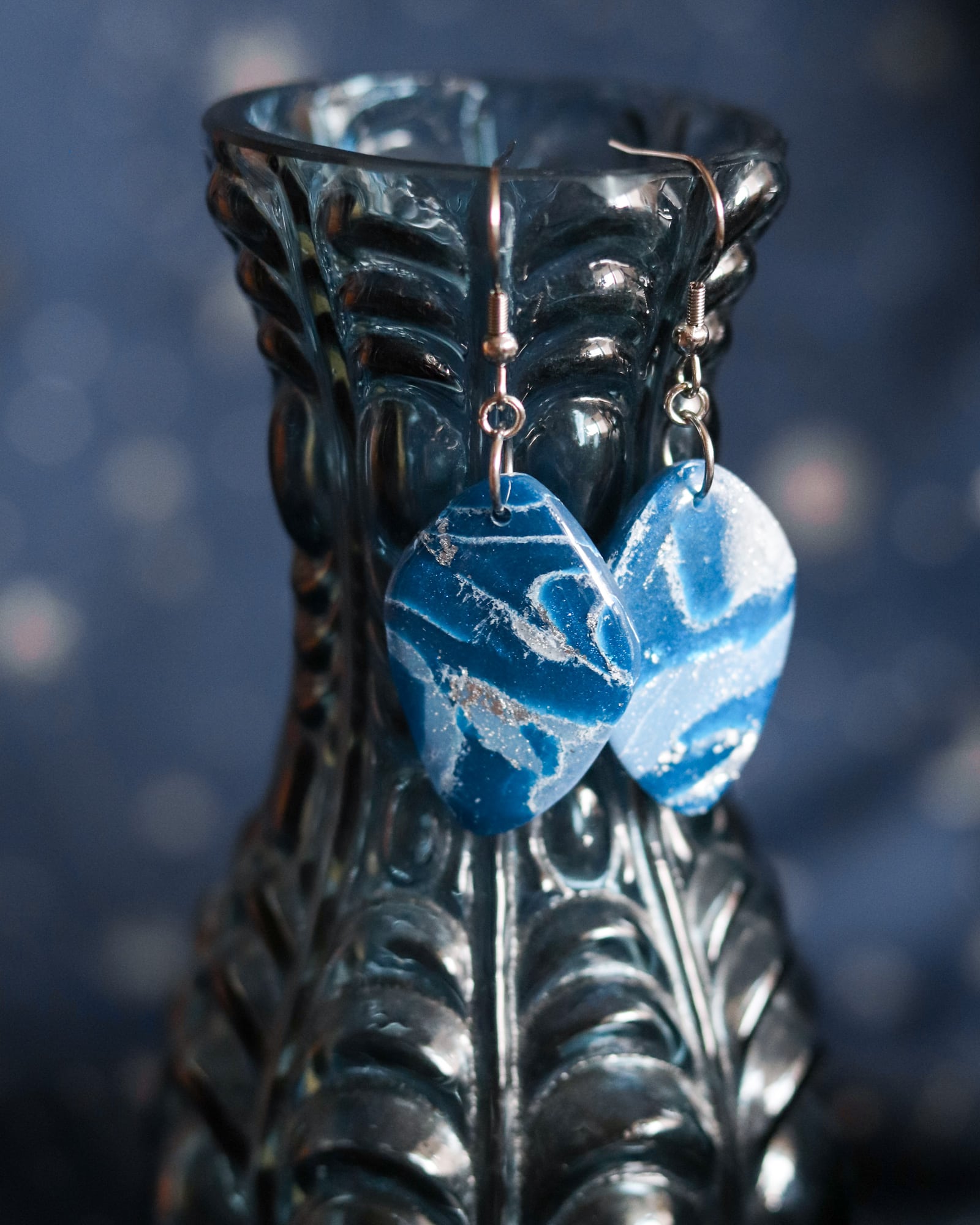 Boucles d'oreilles "Bleu Glace"