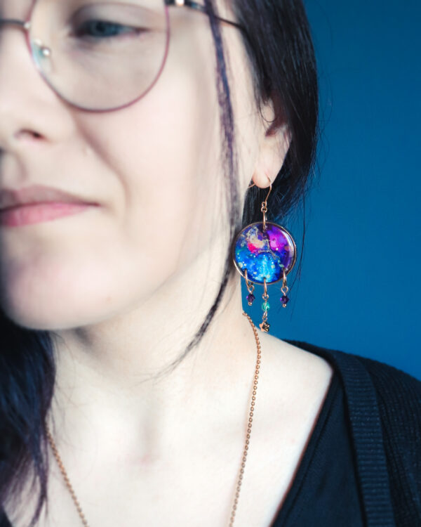 Nébuleuse - Boucles d'oreilles - Doré – Image 3