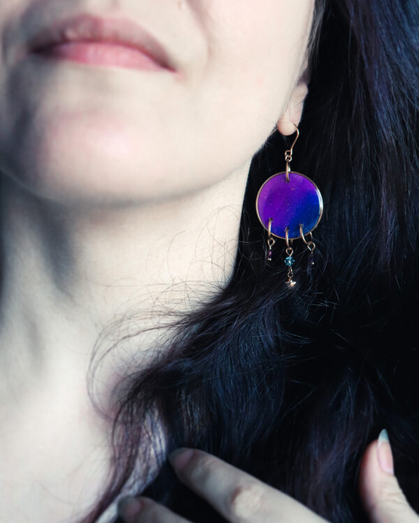 Nébuleuse - Boucles d'oreilles - Doré – Image 3
