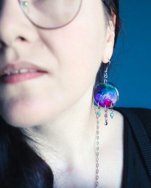 Nébuleuse - Boucles d'oreilles - Argenté – Image 3