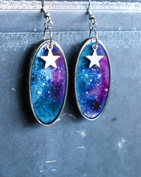 Nébuleuse - Boucles d'oreilles - Argenté
