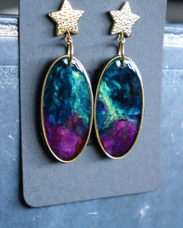 Nébuleuse - Boucles d'oreilles - Doré – Image 4