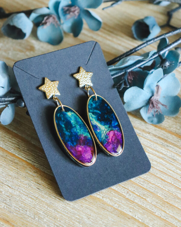Nébuleuse - Boucles d'oreilles - Doré – Image 2