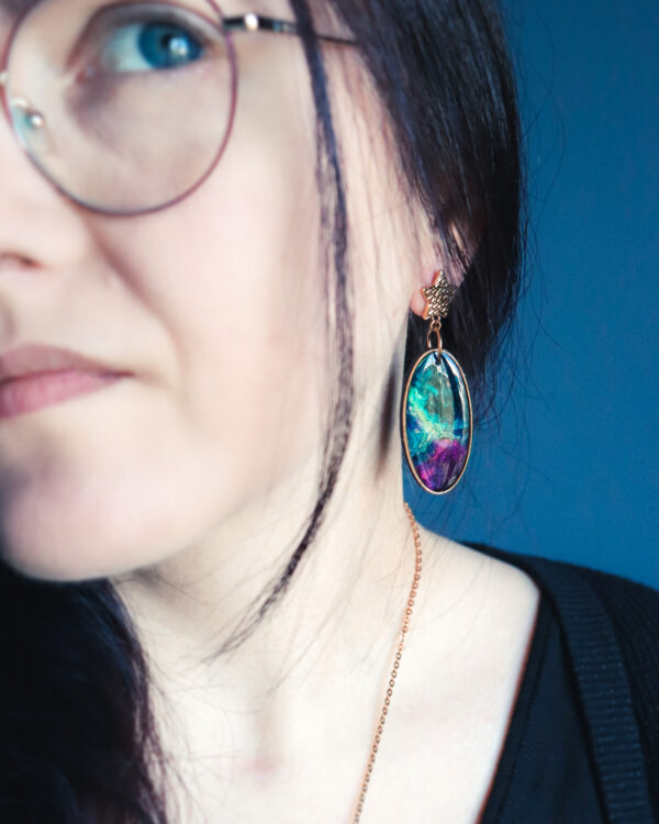 Nébuleuse - Boucles d'oreilles - Doré – Image 3