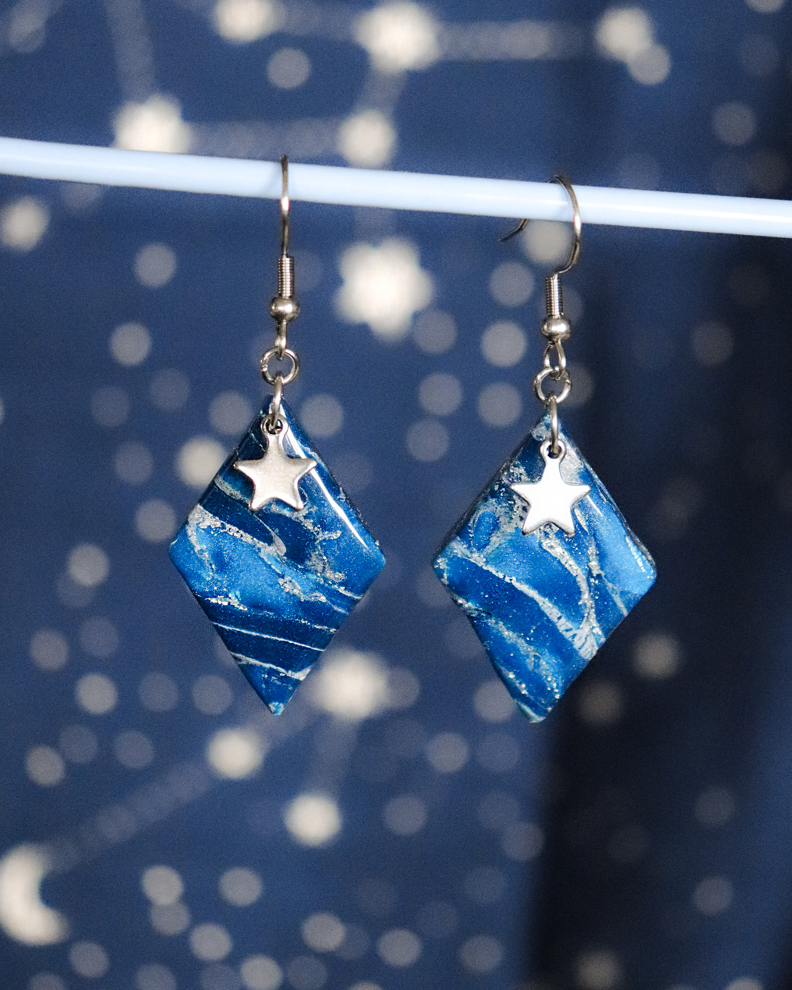 Le Cyanographe - boucles d'oreilles