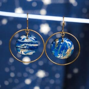 Boucles d'oreilles "Bleu Or"