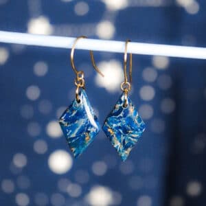 Boucles d'oreilles "Bleu Or"