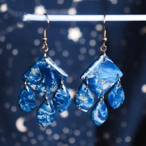 Boucles d'oreilles "Bleu Argent"