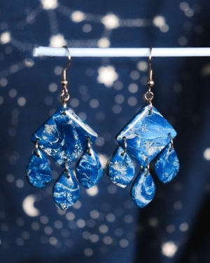 Boucles d'oreilles "Bleu Argent"