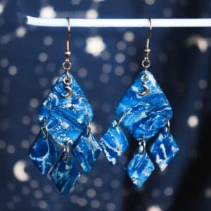 Boucles d'oreilles "Bleu Argent"