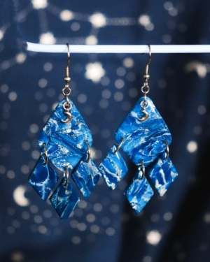 Boucles d'oreilles "Bleu Argent"