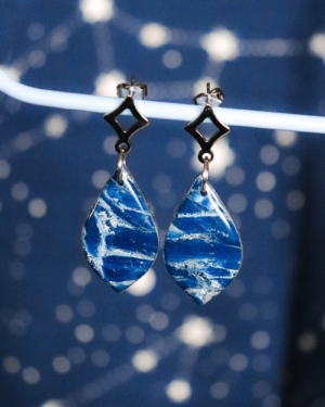 Boucles d'oreilles "Bleu Argent"