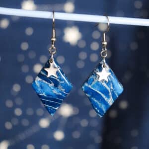 Boucles d'oreilles "Bleu Argent"