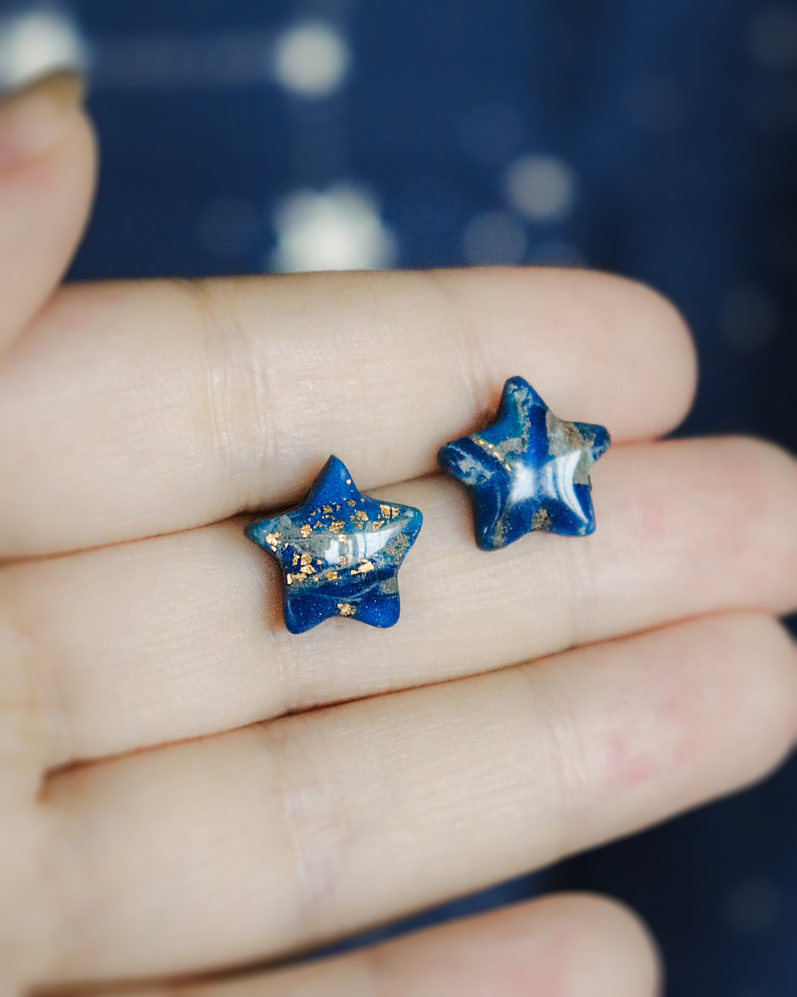 Le Cyanographe - boucles d'oreilles