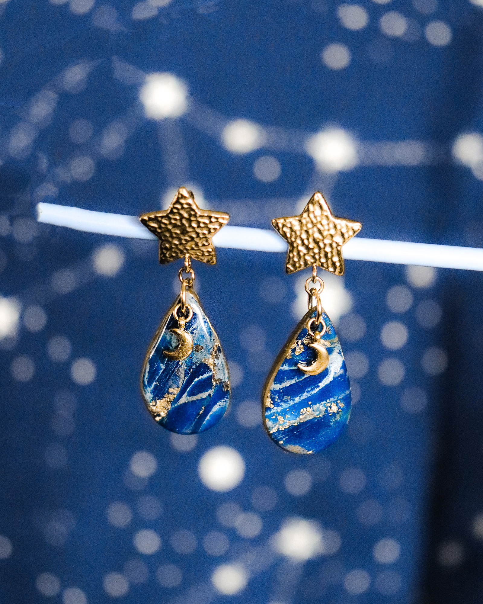 Le Cyanographe - boucles d'oreilles