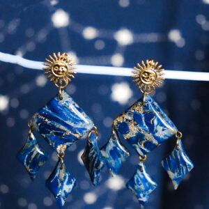 Le Cyanographe - boucles d'oreilles