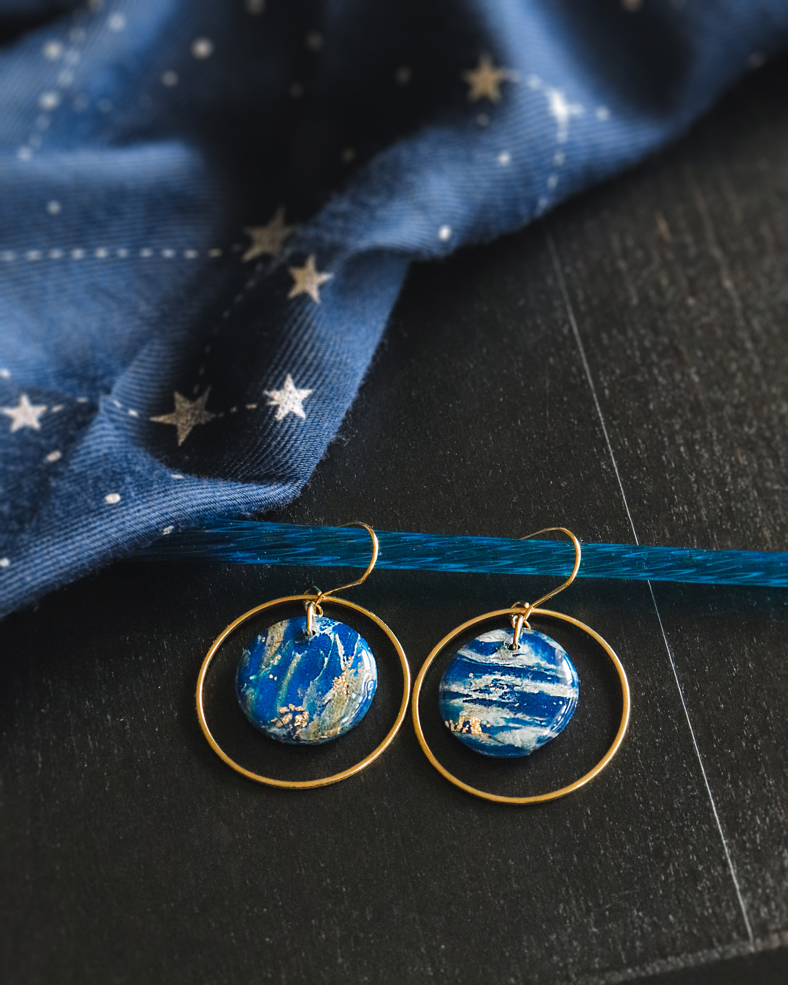 Le Cyanographe - boucles d'oreilles – Image 3