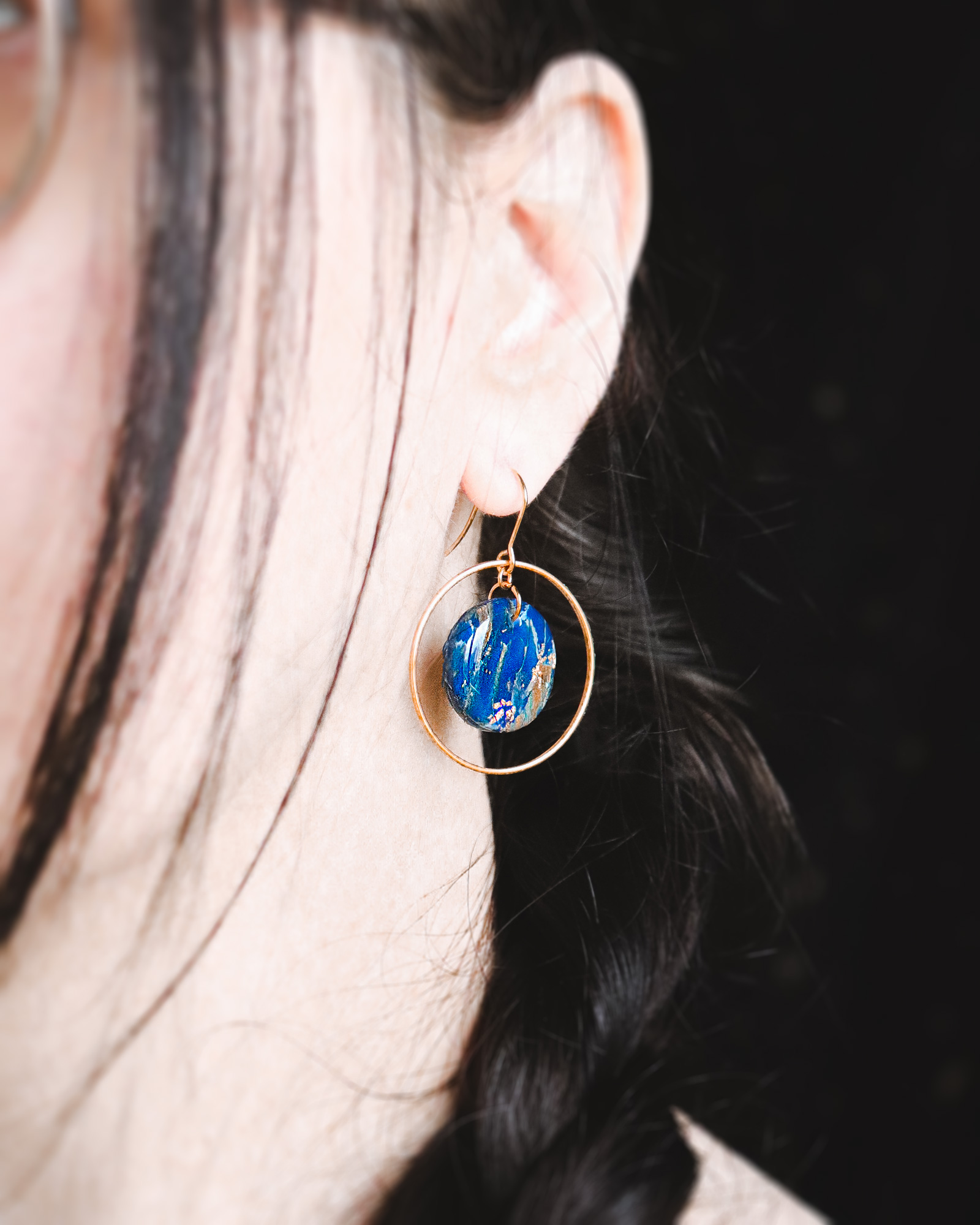 Le Cyanographe - boucles d'oreilles – Image 2