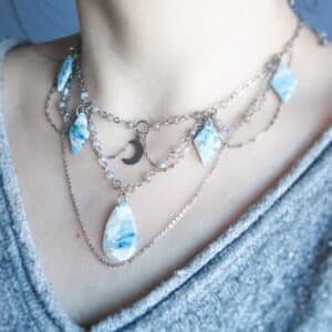 Collier "Bleu Neige"
