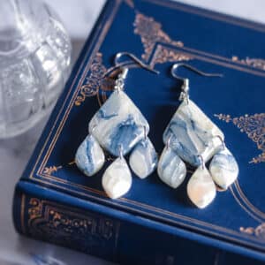 Boucles d'oreilles "Bleu Neige"
