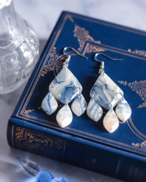 Boucles d'oreilles "Bleu Neige"