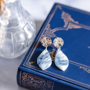 Boucles d'oreilles "Bleu Neige"