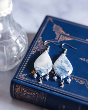 Boucles d'oreilles "Bleu Neige"
