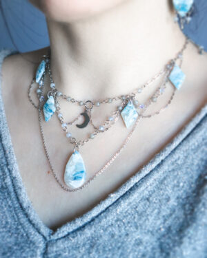 Le Cyanographe - grand collier (à la commande)