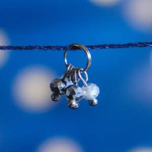 Bouquet de perles - gris & argent - supplément