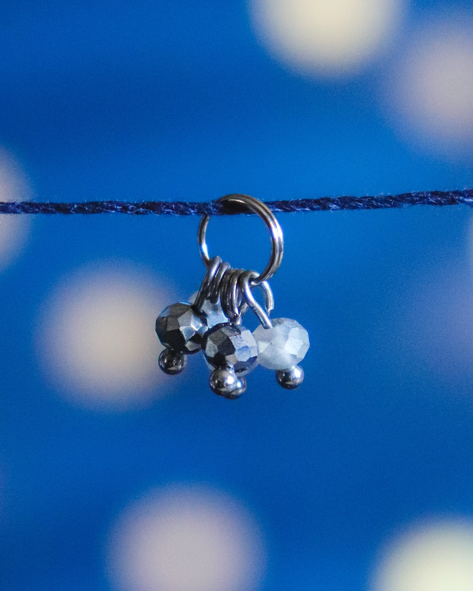 Bouquet de perles - gris & argent - supplément